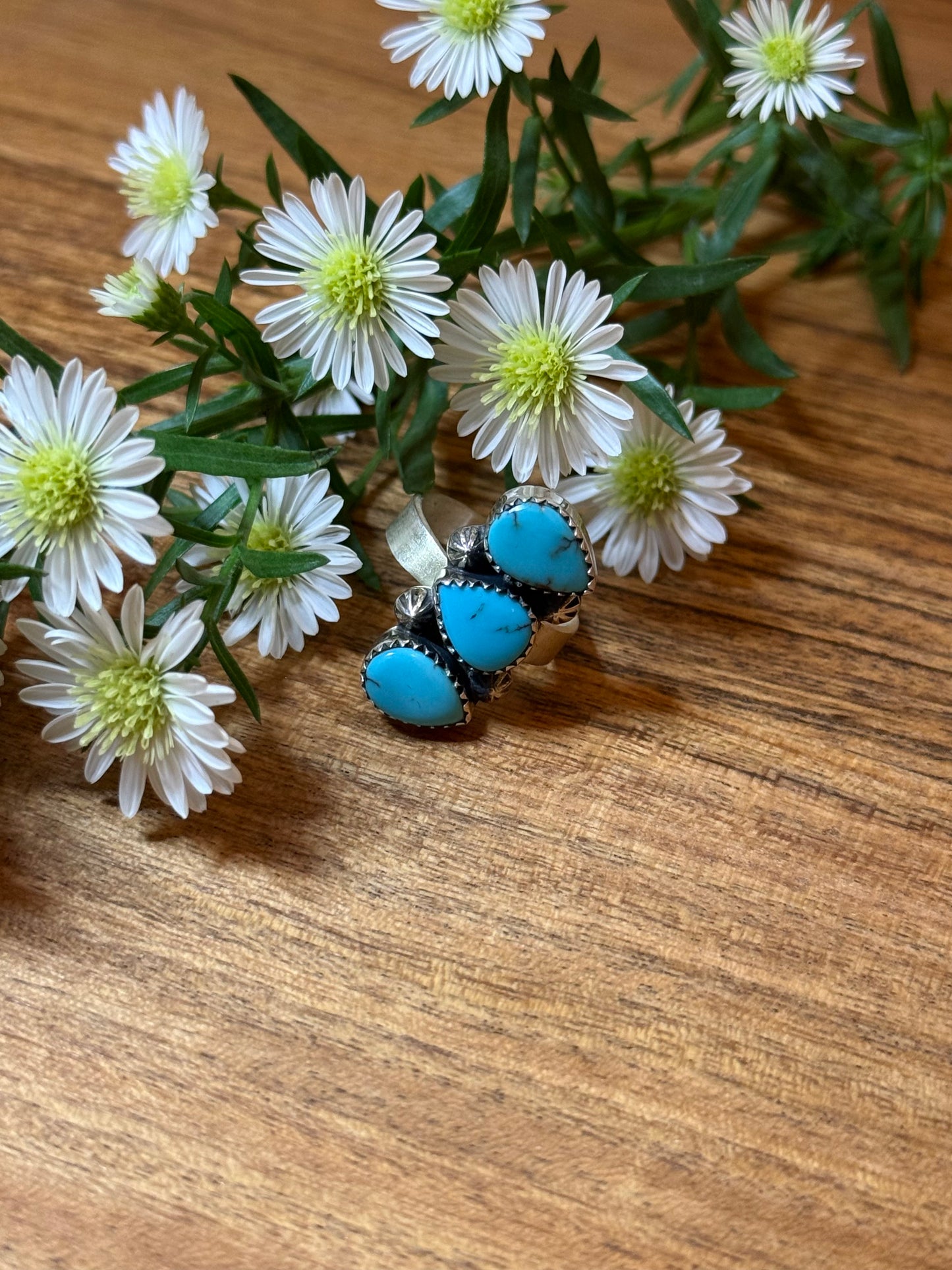 Sterling Silver Adjustable Turquoise Ring
